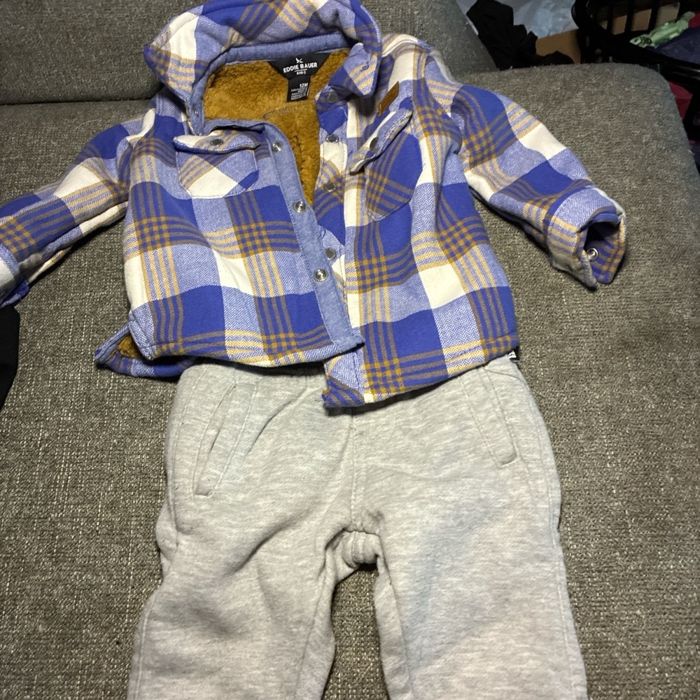 Eddie Bauer Blue and Gray Kids Matching Set